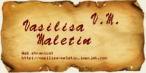 Vasilisa Maletin vizit kartica